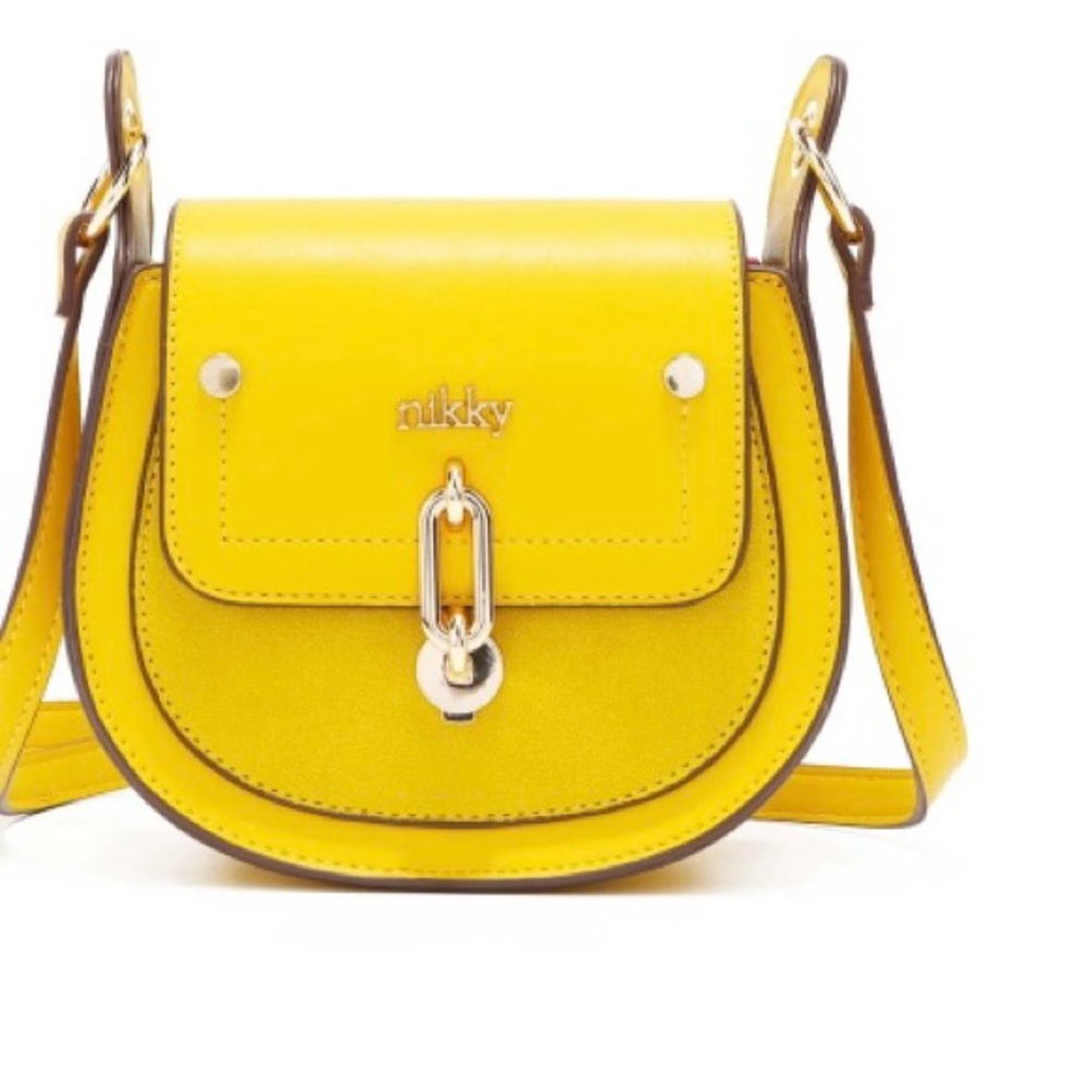 Nicole Lee Yellow Crossbody Saddle Bag - Picture 4 of 8